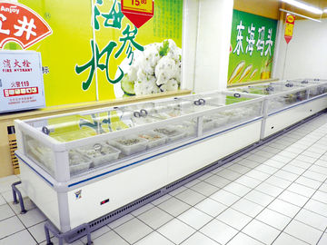 슈퍼마켓 냉동 식품을 위한 단 하나 편들어진 생성 냉각기 전시