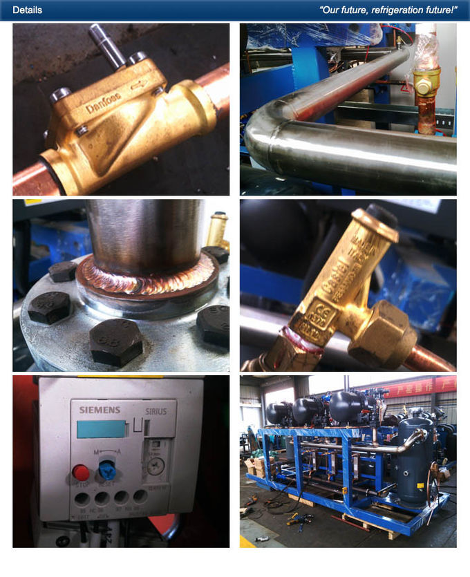 R404a Bitzer HSK7471-75 나사 유형 평행선 압축기는 -18 정도 저온 저장을 위해 선반에 얹습니다